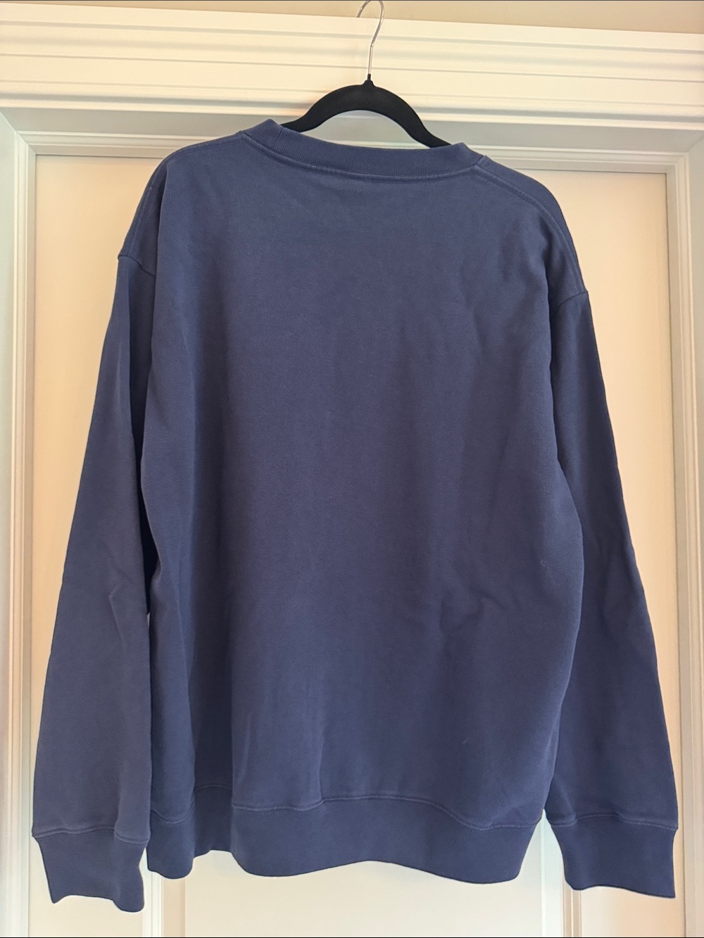 Sporty & Rich Navy Sweatshirt with White Crest - Picture 4 of 4